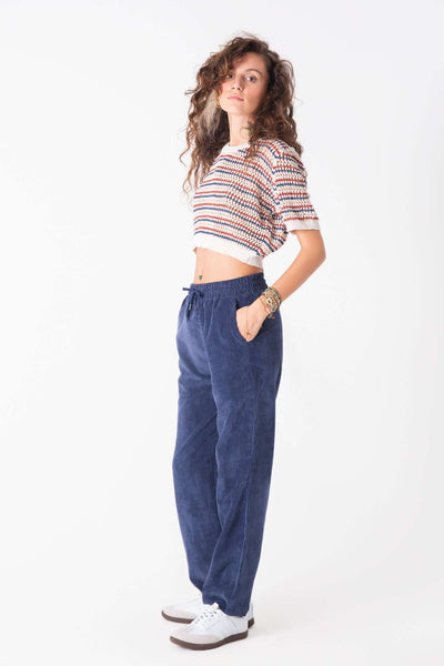 Stripped Retro Örme Crop - snugbrandwear