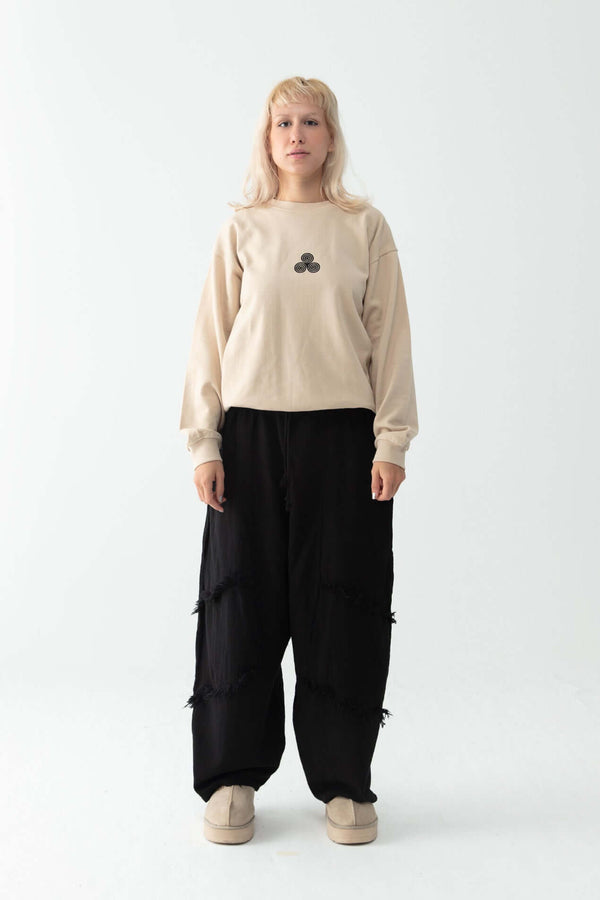 Spiral unisex bej sweatshirt - snugbrandwear