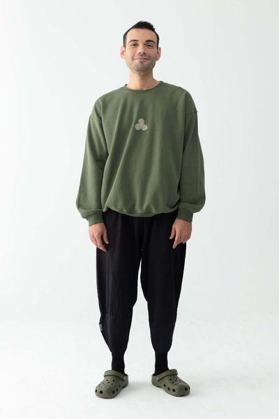 Spiral unisex yeşil sweatshirt - snugbrandwear